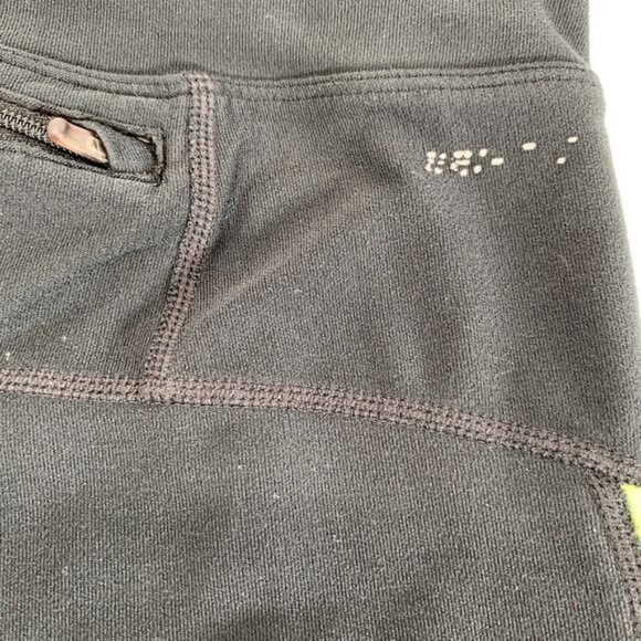 Nike Dri-Fit Black Green Cropped Leggings Size XS - Picture 8 of 10